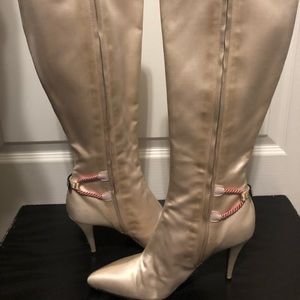 Roberto Cavalli Pink Satin Boots